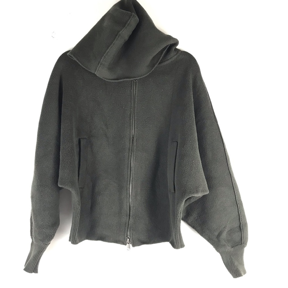 Athleta Aurora Dolman Zip Sweater Green Plus Size M - Picture 2 of 8